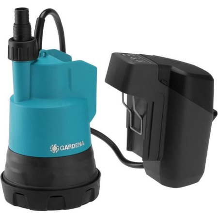 GARDENA Pompe immergée eau claire 200/2 Li-ion 18V P4A Débit max 2000l/h & pression