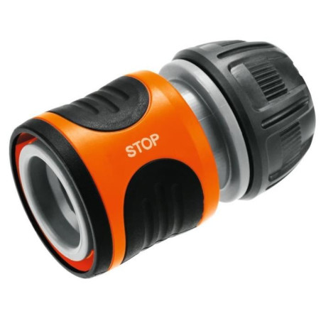 GARDENA Raccord d'arrosage Aquastop – Adapté tuyau Ø13mm & Ø15mm – Anti écoulement d'eau – Power Grip – Garantie 5 a