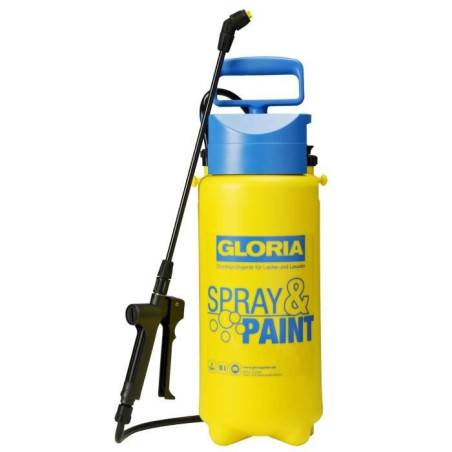 Pulvérisateur a main Gloria Spray&Paint 5L - 3 bars - Soupape et buse a jet plat - Joints Viton