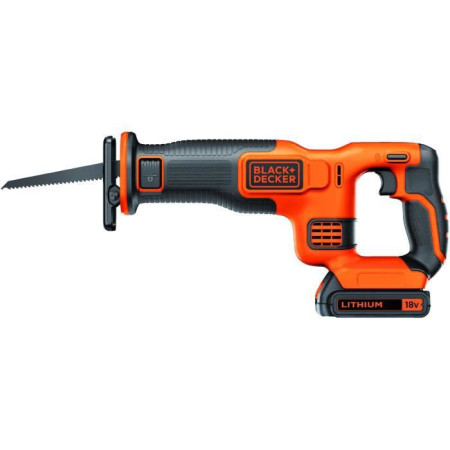 Scie Sabre sans fil BLACK+DECKER - 18V - Débattement 22mm - Livrée avec 1 batterie et 1 lame de 15cm