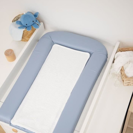 Matelas a&nbsp; langer avec 2 éponges amovibles - Bleuet - 42 x 70 cm