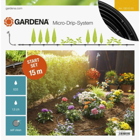 GARDENA Kit complet arrosage goutte-a-goutte taille S Micro-Drip  Arrosage ligne 100