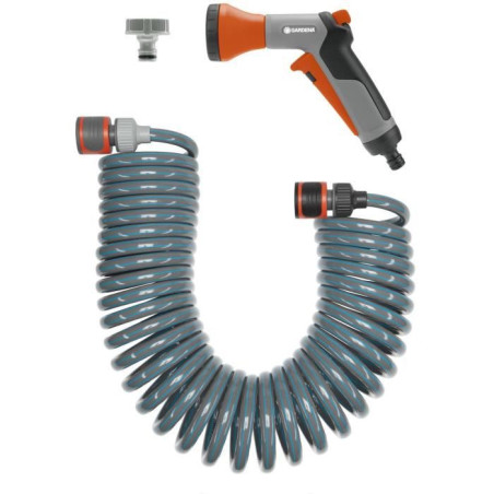 GARDENA Flexible d'arrosage – Longueur 10m – Ø9mm – Arrosage petits espaces – Kit complet avec raccords – Garantie 5