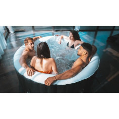 Spa gonflable SUNSPA - AS04 - 185 x 65 cm - 4 places - Rond (Livé avec filtre