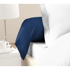 LOVELY HOME Lot de 2 taies de traversin - 85 x 185 cm - 100% coton - Bleu LOVELY HOME Lot de 2 taies de traversin - 85 x 185 cm - 100% coton - Bleu