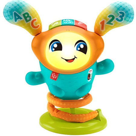 Jouet d'éveil musical - Fisher Price - DJ Le Robot Danseur a Rebond - 75 chansons et