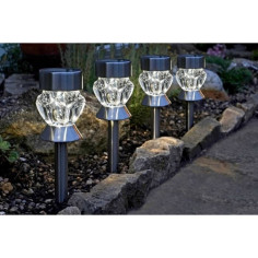 Balise ou lampe solaire verre Crystal