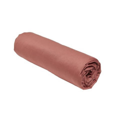 Drap housse TODAY Essential - 140 x 190 cm - 2 personnes - 100% Coton uni - Terracotta Drap housse TODAY Essential - 140 x 190 cm - 2 personnes - 100% Coton uni - Terracotta