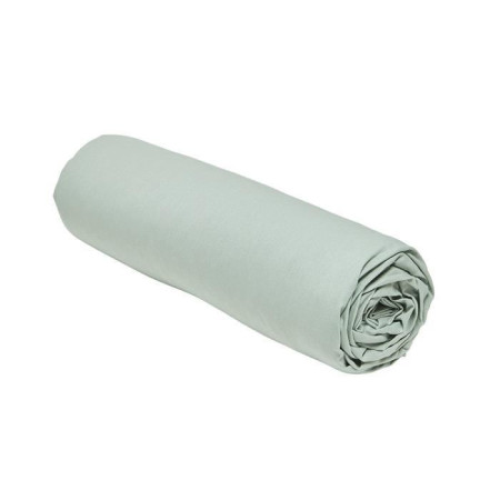 Drap housse TODAY Essential - 160 x 200+23 cm - 2 personnes - 100% Coton uni - Celadon
