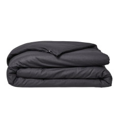 Housse de couette TODAY Essential - 140 x 200 cm - 1 personne - 100% Coton uni - Fusain Housse de couette TODAY Essential - 140 x 200 cm - 1 personne - 100% Coton uni - Fusain