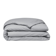 Housse de couette TODAY Essential - 140 x 200 cm - 1 personne - 100% Coton uni - Acier Housse de couette TODAY Essential - 140 x 200 cm - 1 personne - 100% Coton uni - Acier