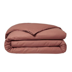 Housse de couette TODAY Essential - 140 x 200 cm - 1 personne - 100% Coton uni - Terracotta Housse de couette TODAY Essential - 140 x 200 cm - 1 personne - 100% Coton uni - Terracotta