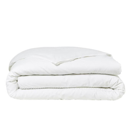 Parrure de lit TODAY Prestige - 240 x 260 cm - 2 personnes - 100% Percale finition macramé - Craie
