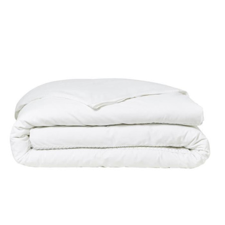 Parrure de lit TODAY Prestige - 240 x 260 cm - 2 personnes - 100% Percale finition macramé - Craie
