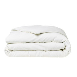 Parrure de lit TODAY Prestige - 220 x 240 cm - 2 personnes - 100% Satin de coton - Craie