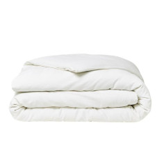 Parrure de lit TODAY Prestige - 220 x 240 cm - 2 personnes - 100% Satin de coton - Craie