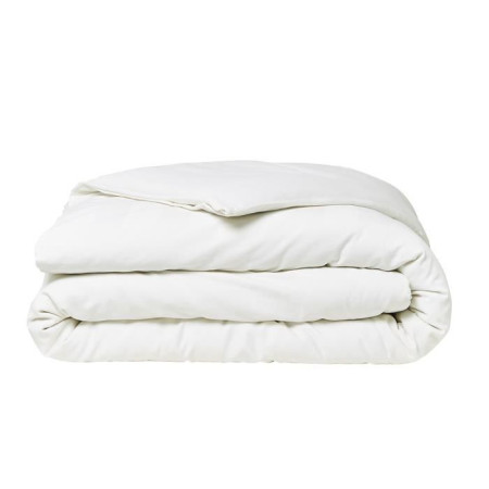 Parrure de lit TODAY Prestige - 220 x 240 cm - 2 personnes - 100% Satin de coton - Craie