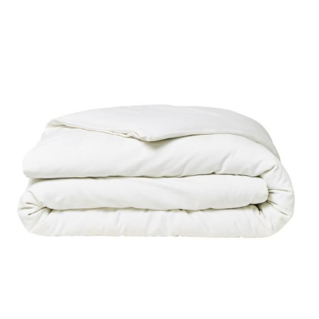 Parrure de lit TODAY Prestige - 220 x 240 cm - 2 personnes - 100% Satin de coton - Craie
