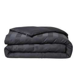 Parrure de lit TODAY Prestige - 240 x 260 cm - 2 personnes - 100% Satin de coton - Fusain