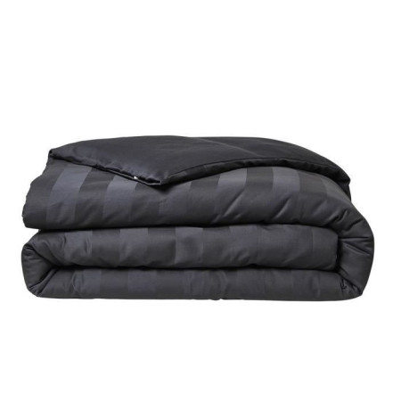 Parrure de lit TODAY Prestige - 240 x 260 cm - 2 personnes - 100% Satin de coton - Fusain