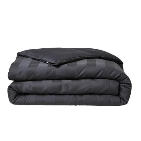 Parrure de lit TODAY Prestige - 240 x 260 cm - 2 personnes - 100% Satin de coton - Fusain