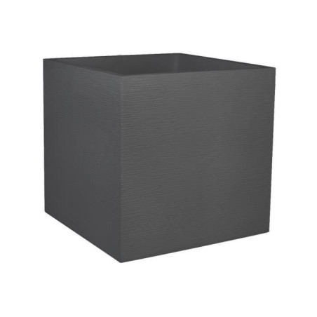 Pot de fleurs Carré 50 cm - EDA - Graphit - 57 L - 49,5 x 49,5 x H. 49,5 cm - Gris Anthracite