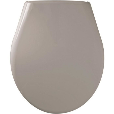 Abattant Marina Taupe - Polypropylene - Gelco - Déclipsable - Entraxe de fixation universelle