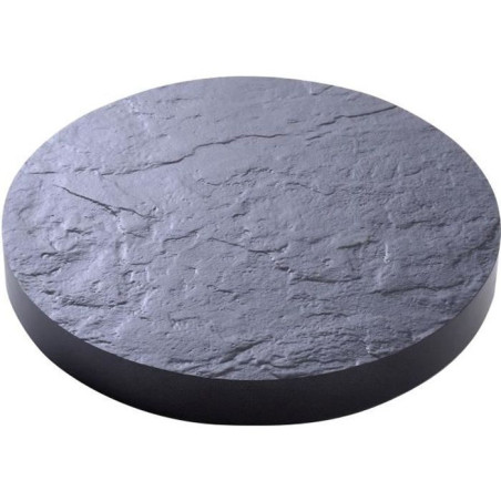 Support a roulettes - EDA - Ø 30 cm x H 5 cm - Gris ardoise