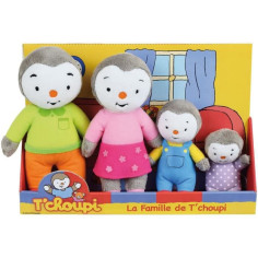 Coffret famille 4 Peluches - T'Choupi - JEMINI - +/- 19 cm Coffret famille 4 Peluches - T'Choupi - JEMINI - +/- 19 cm