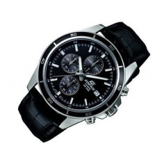 CASIO - Montre en cuir véritable - EDIFICE - Noir CASIO - Montre en cuir véritable - EDIFICE - Noir
