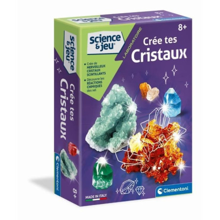 Clementoni- Crée tes cristaux - Des 8 ans