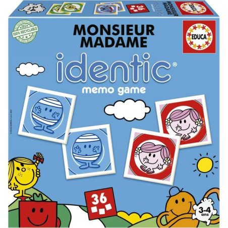 Jeu d'apprentissage - EDUCA - Monsieur Madame - Identic