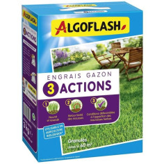 Engrais Gazon - ALGOFLASH NATURASOL - 3 Actions - 3 kg Engrais Gazon - ALGOFLASH NATURASOL - 3 Actions - 3 kg