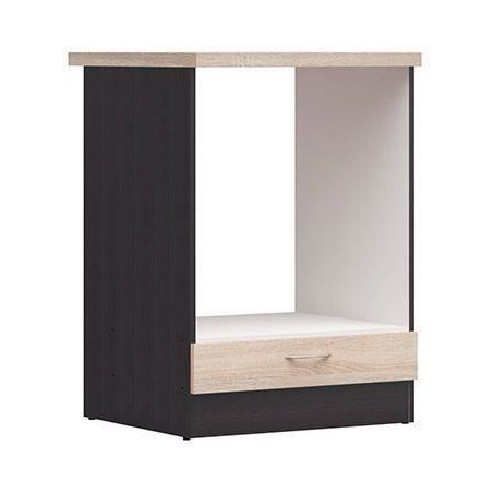 JUNONA Meuble bas four 60 cm - Plan de travail - Chene sonoma