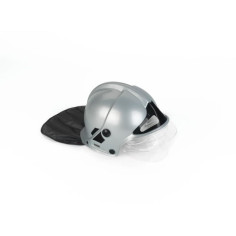 Casque de pompier gris avec visiere escamotable et protege nuque - KLEIN - 8902 Casque de pompier gris avec visiere escamotable et protege nuque - KLEIN - 8902