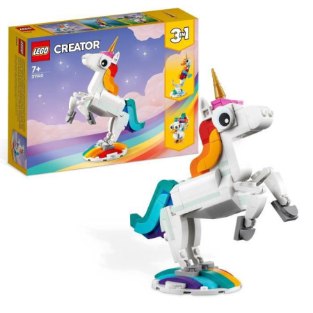 LEGO Creator 3-en-1 31140 La Licorne Magique