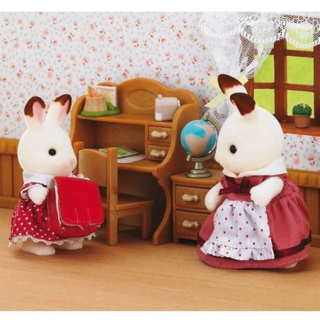 La fille Lapin Chocolat et bureau - Sylvanian Families - 5016