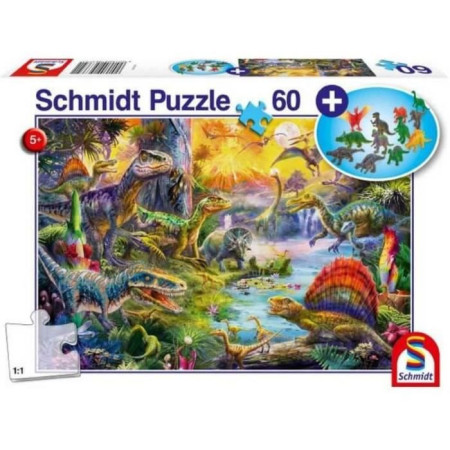 Dinosaures - avec add on (figurines de dinosaures) - 60 pcs - SCHMIDT SPIELE
