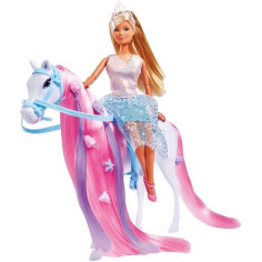 Simba - Steffi Love Princesse et Cheval - Poupée Mannequin 29cm - Robe + Tiare - Acce Simba - Steffi Love Princesse et Cheval - Poupée Mannequin 29cm - Robe + Tiare - Acce
