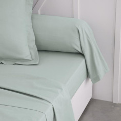 Taie de traversin TODAY Essential - 45 x 185 cm - 100% Coton uni - Celadon Taie de traversin TODAY Essential - 45 x 185 cm - 100% Coton uni - Celadon