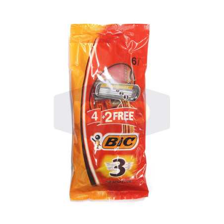 Rasoir triple lames sensitive 4+2 pièces