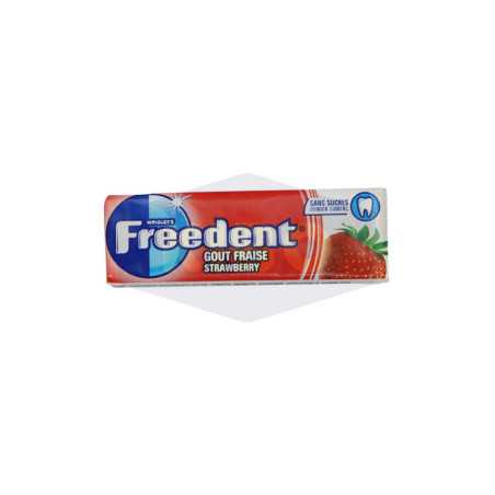 Chewing-gum fraise sans sucre 10 dragées