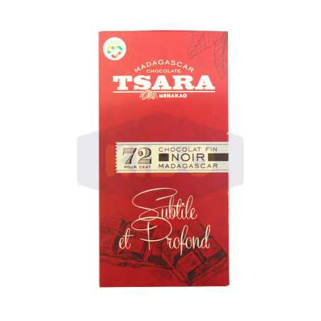 Tablette de chocolat noir tsara 72% Subtil