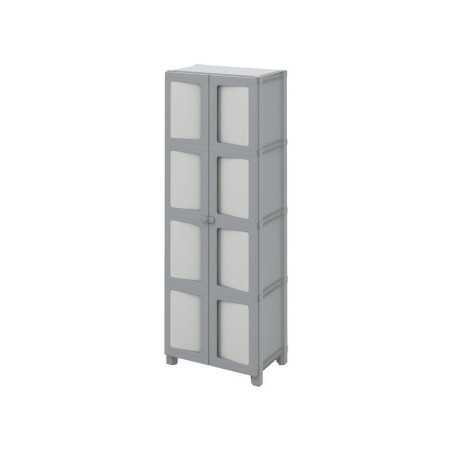 Armoire haute résine 3 tablettes SPACEO MODULIZE, l. 65 x H. 180 x P. 41.85 cm