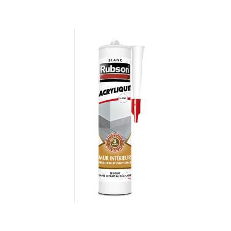 Mastic D'étanchéité Mur Intérieur Rubson Finition 280 Ml Blanc