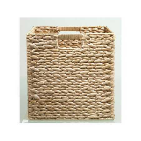 Panier L Paille Spaceo Kub Beige H.31 X L.31 X P.31 Cm