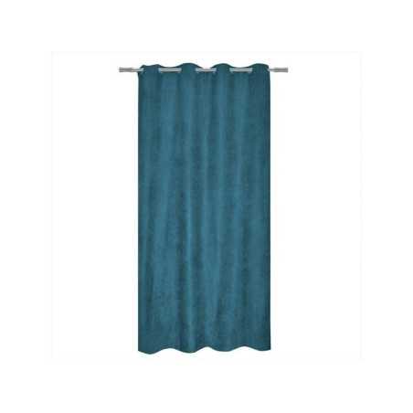Rideau tamisant, Newmanchester suédine bleu l.140 x H.280 cm