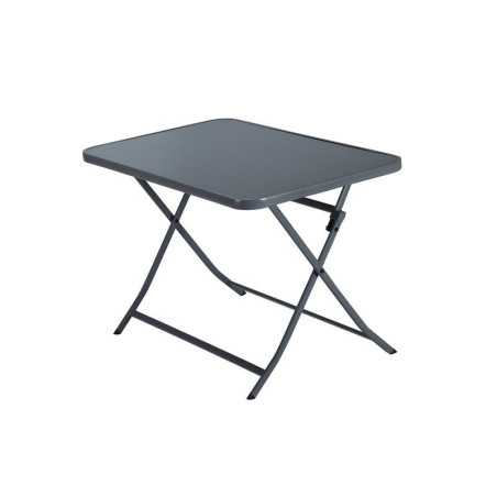 Table de jardin NATERIAL Emys rectangulaire gris anthracite, 2 personnes