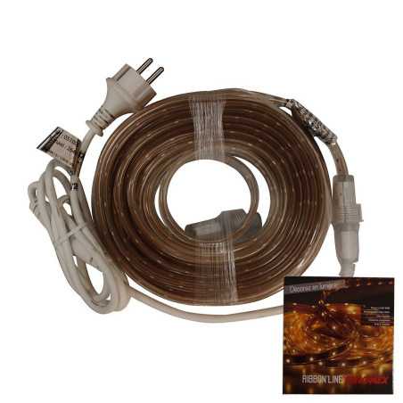 Ruban led 28w bl chaud 2100lm 10.5m 230v IP 44 prol 100m