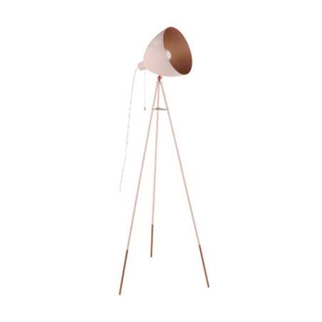 Lampadaire tripode rose pastel Chester-p H1500 E27 60W